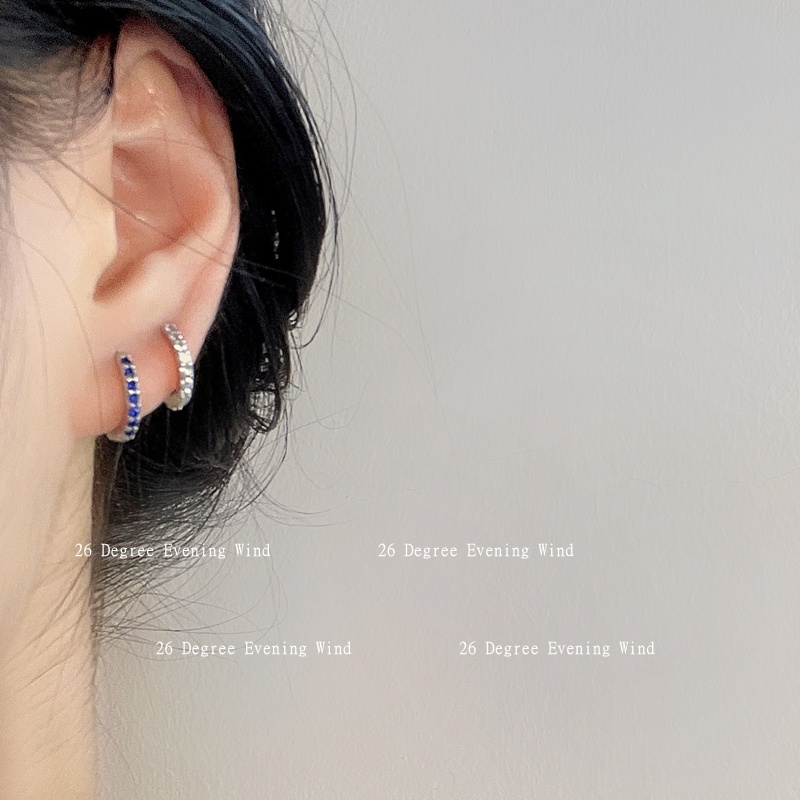 Khuyên Tai Đính Đá Nhiều Màu Sắc Phong Cách Hàn Quốc Cổ Điển Dễ Phối Đồ