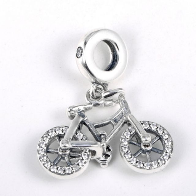 Charm treo xe đạp bạc 925 (vừa tất cả các vòng tay)