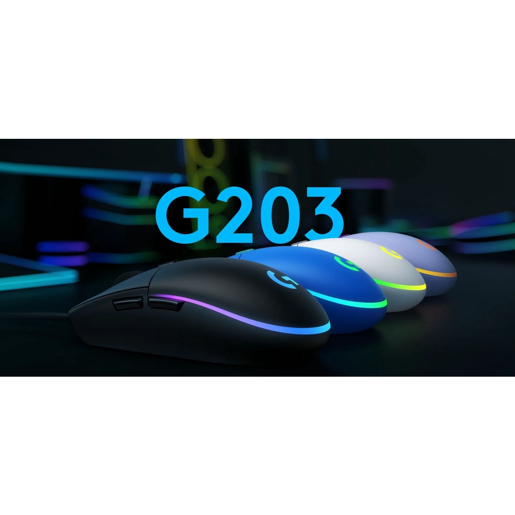 [Mã ELHAMS5 giảm 6% đơn 300K] Chuột có dây Logitech G203 Lightsync Gaming - Hàng Chính Hãng