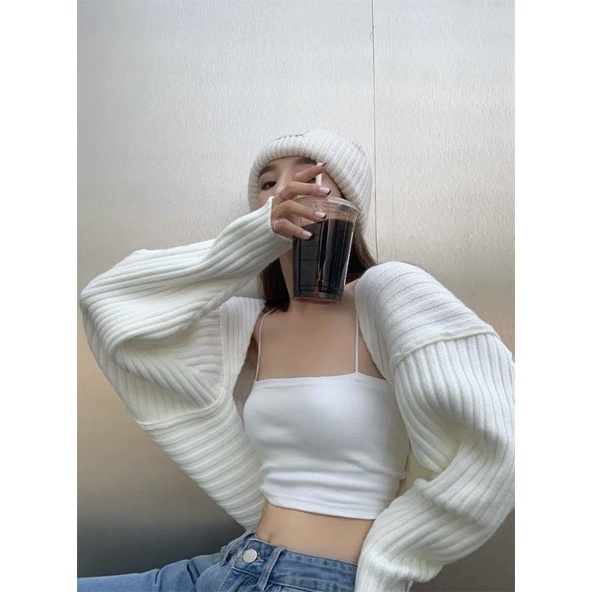 Áo ống crop top 2 dây cá tính mặc lót trong freesize 40-65kg
