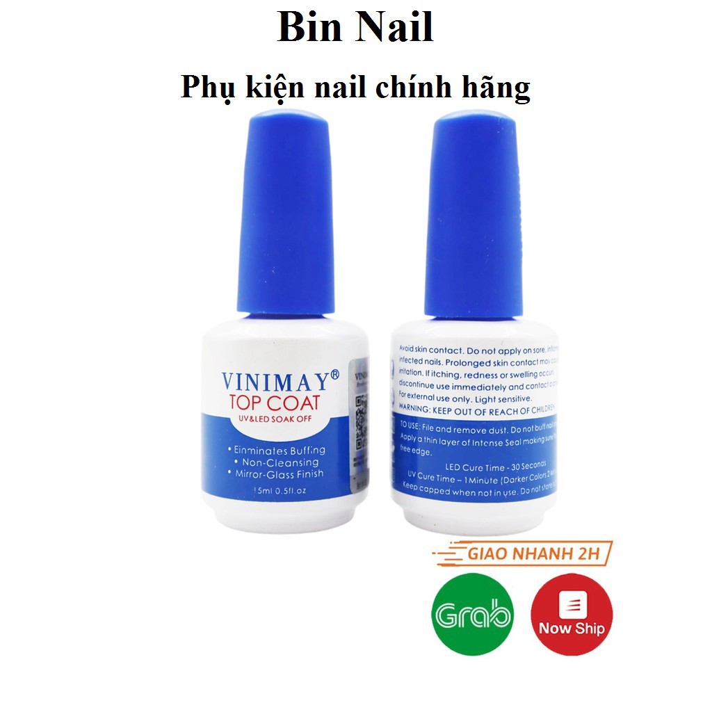 Base Top VINIMAY, Hàng chính hãng ( base top , cứng móng , top lì,loang, giọt sương, top cường lực, kiềm dầu )