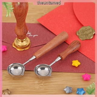 Muỗng cán gỗ nung sáp chống nóng phong cách cổ điển