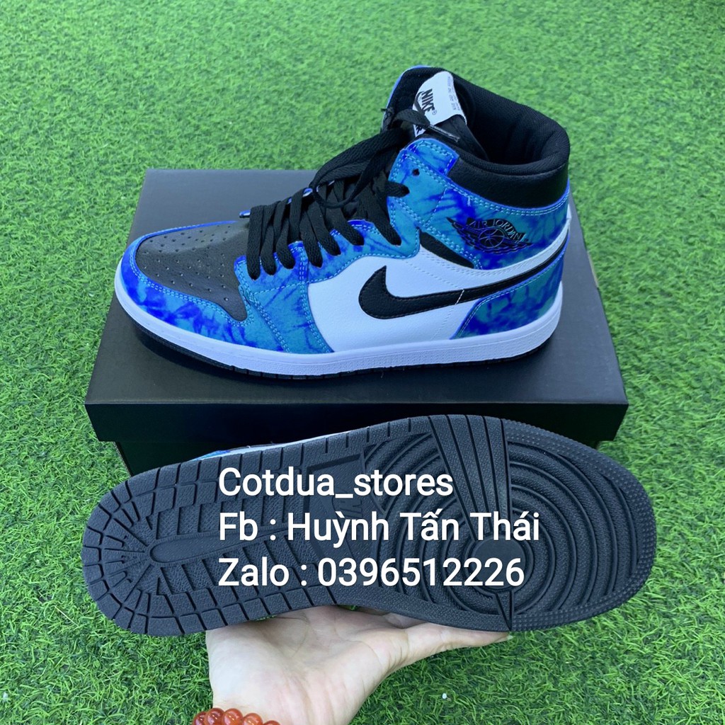 Giầy N,ike Joddan cổ cao xanh loang màu chuẩn 1:1 chất lượng ( full phụ kiện + free ship ) | BigBuy360 - bigbuy360.vn