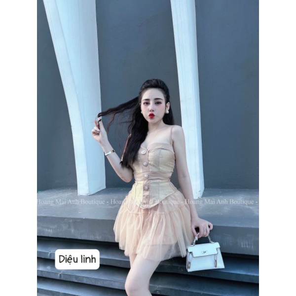Sét áo cúp ngực+ chân váy
