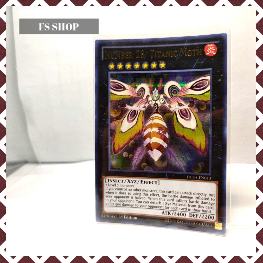 Thẻ bài Yugioh Number 28: Titanic Moth (Ultra Rare)-Thẻ bài chính hãng