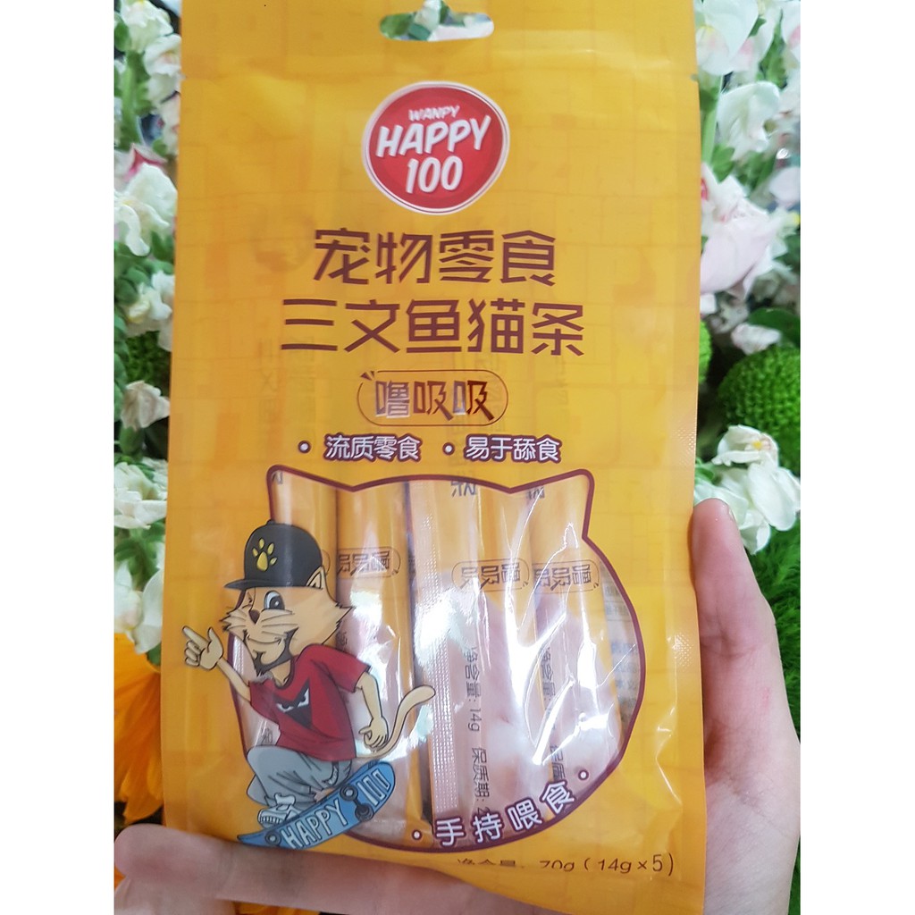 Súp thưởng Wanpy dinh dưỡng cho mèo gói 5 thanh