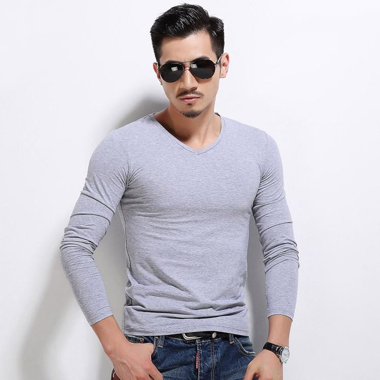 Áo thun nam dài tay, áo giữ nhiệt nam co dãn 4 chiều cổ tròn và cổ tim | BigBuy360 - bigbuy360.vn