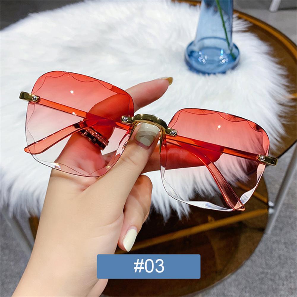 Kính Mát Không Gọng Chống Tia UV Thời Trang Cho Nữ E8O6