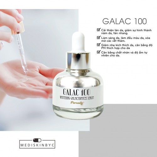 Tinh chất dưỡng trắng Galac 100❤️FREESHIP❤️Tinh chất dưỡng trắng Pureauty Galac 100 Whitening Galactomyces Serum50ml