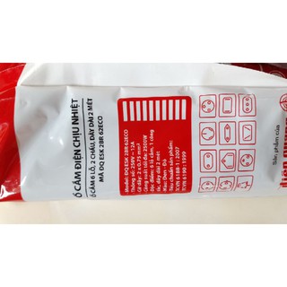 Ổ cắm điện Điện Quang ECO đỏ đen