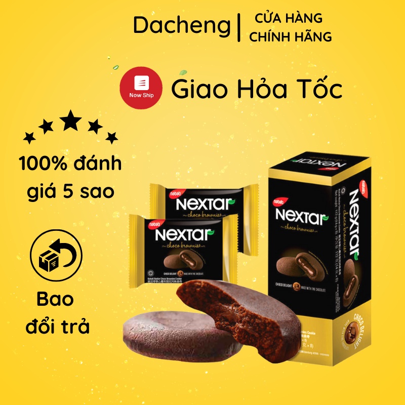 Bánh socola Nabati Nextar 1 hộp 112g có 8 cái 14g, đồ ăn vặt Sài Gòn vừa ngon vừa rẻ | Dacheng Food