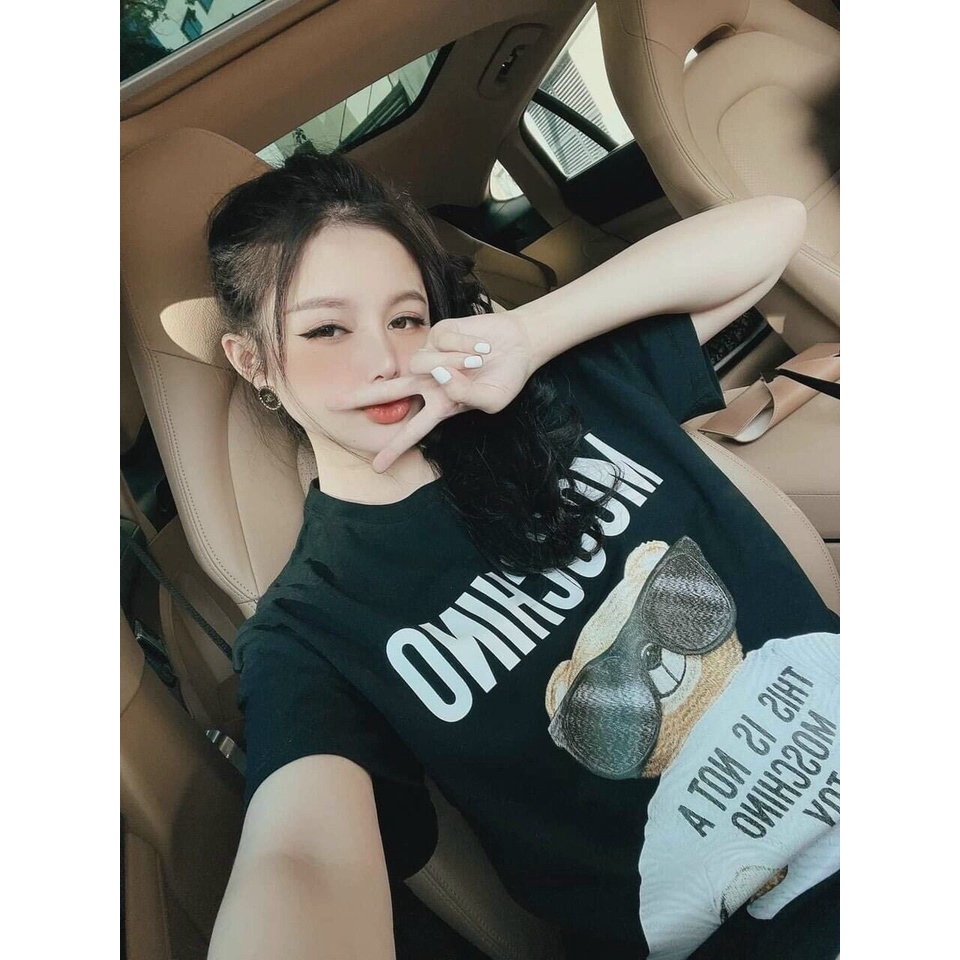 ÁO THUN NỮ GẤU ĐEO KÍNH MOSCHIN ĐỈNH 40-70kg k xù