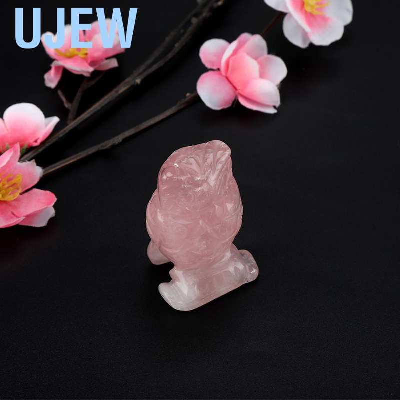 Tượng Đá Thạch Anh Hình Chim Cú 1.5 &quot;/ 2&quot; Trang Trí Nhà Cửa