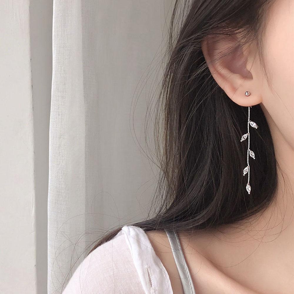 Bông Tai Dáng Dài Hình Chiếc Lá Thanh Lịch|Quà Tặng Đám Cưới Thời Trang Cho Nữ