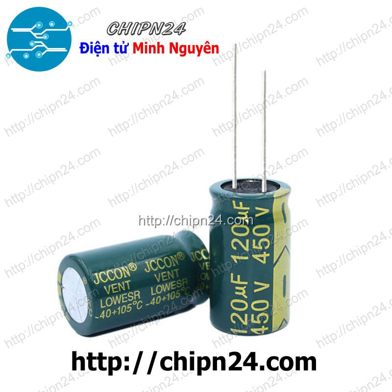 [1 CON] Tụ hóa 120uF 450V (18x30mm)