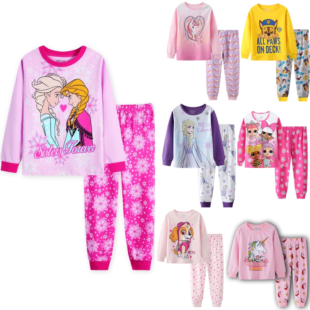 Bộ Đồ Ngủ Pijama Tay Dài In Hoạt Hình Paw Patrol Dễ Thương Cho Bé Gái