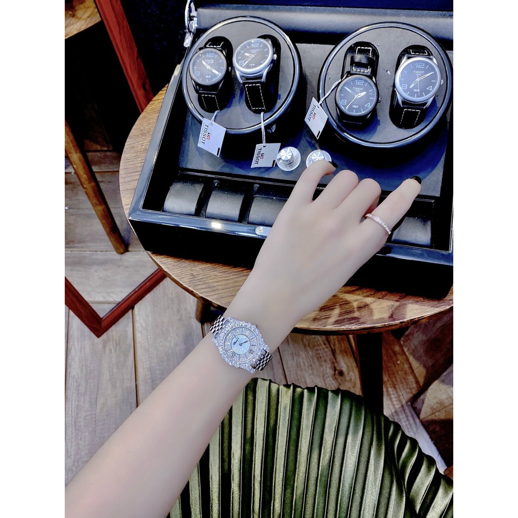 Đồng hồ nữ dây kim loại, đồng hồ chính hãng CHOPARD authentic full box, phiên bản đá Swarovski siêu cao cấp