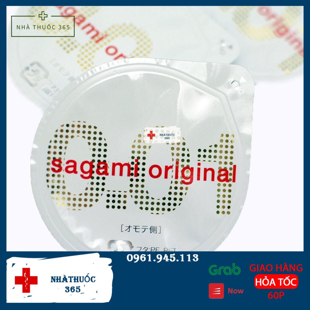 1 chiếc Bao cao su Sagami Original 0.01 mỏng nhất thế giới 0.01 mm - nhập khẩu Nhật Bản