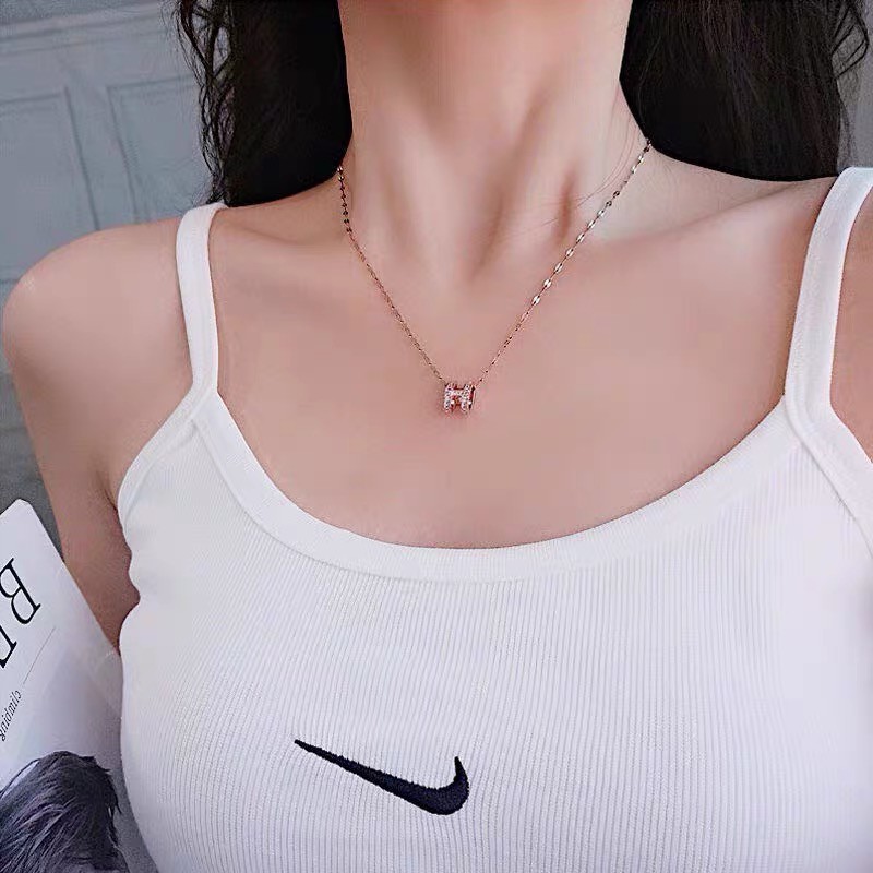 Vòng cổ mặt chữ H mạ vàng 18K kiểu dáng cực ngầu thiết kế đơn giản sang trọng khí chất cho nữ
