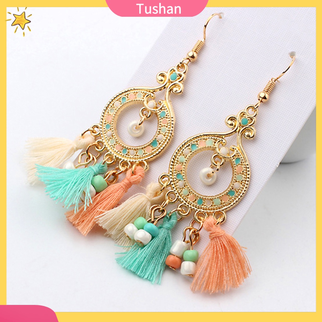 Khuyên tai tua rua phong cách bohem cổ điển dành cho nữ