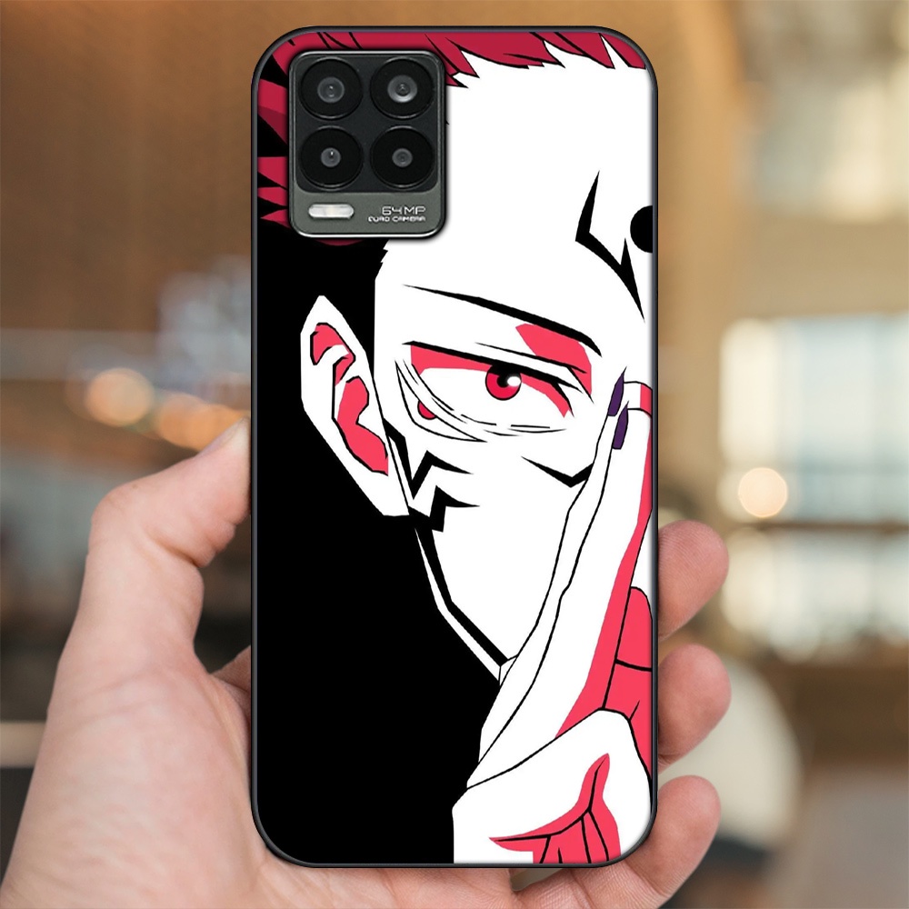 Ốp lưng Realme 8, 8 Pro viền đen in hình Yuji Jujutsu Kaisen