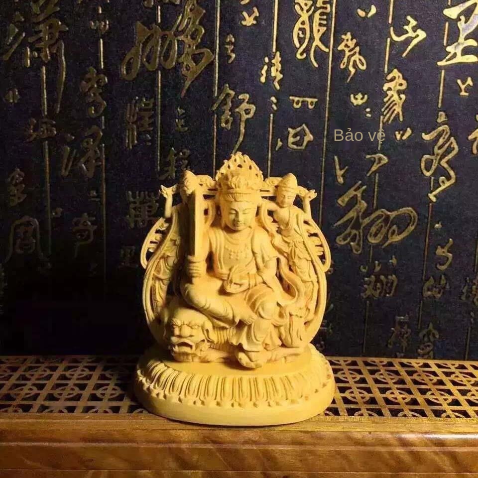 ◙Tượng Phật bằng gỗ hoàng dương chạm khắc Phật Hư Không Tạng Bồ tát Quán Thế Âm Bản khắc Phật nhập thế, đồ trang trí xe