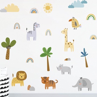 Sticker dán tường họa tiết cầu vồng dễ thương bắt mắt