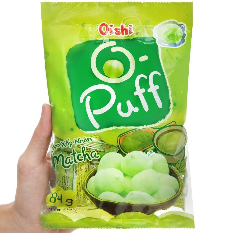 Kẹo Xốp nhân MATCHA Oishi 84g