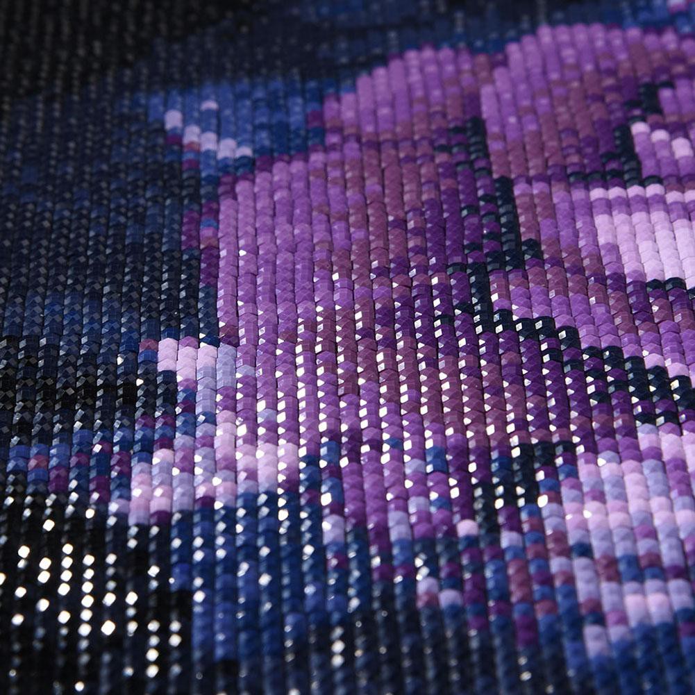 Bộ Tranh Đính Trang Trí Hình Hoa Hồng Tím 5d Diy