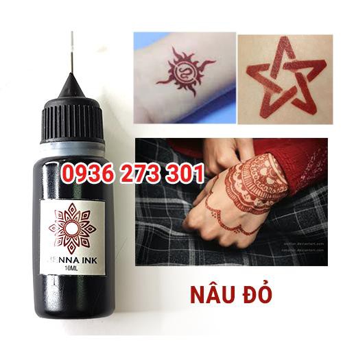 [Sỉ ] Mực xăm tạm thời, mực henna, Hình xăm TẶNG 100 HÌNH KHUÔN ngẫu nhiên