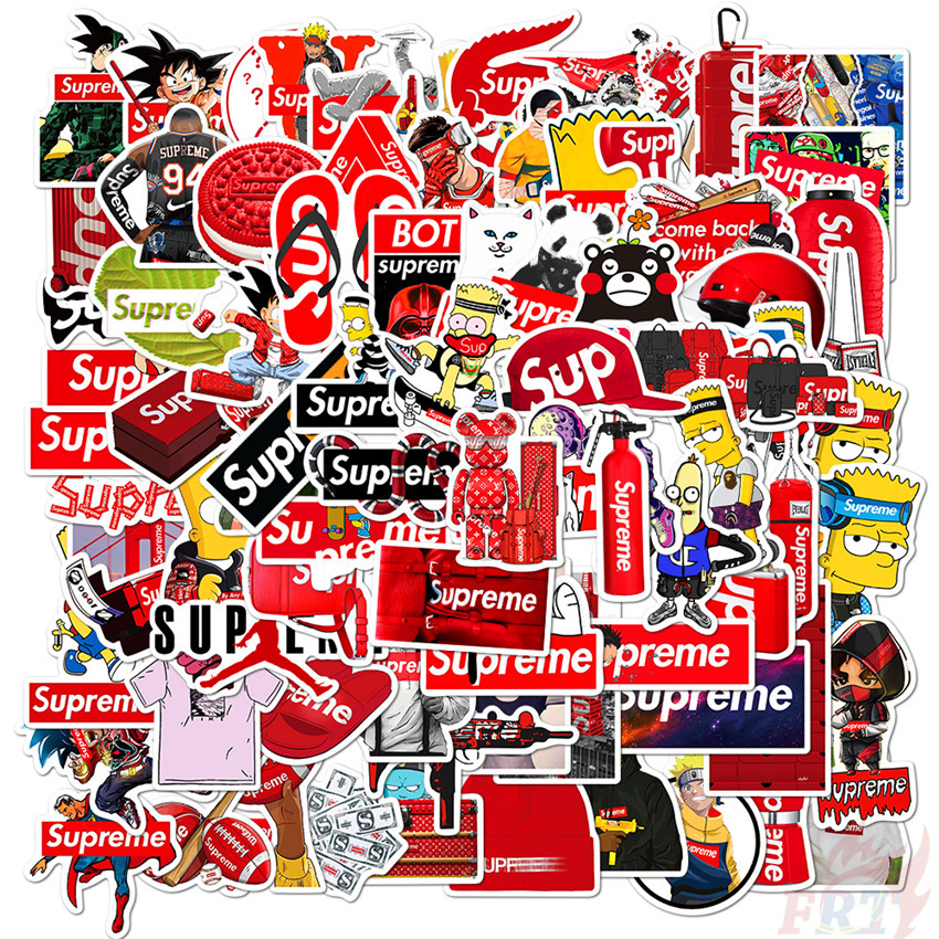 100Pcs/Set ❉ Fashion Brand - S u p r e m e Stickers ❉ Waterproof DIY Decals Doodle Stickers