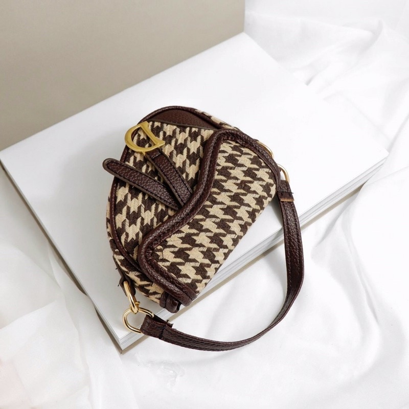 Túi yên ngựa dạ ziczac bản dây to size 17