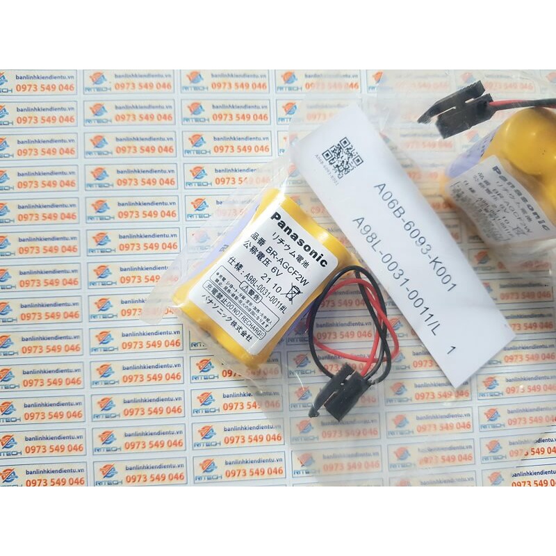 BR-AGCF2W Pin A98L-0031-0011 6V Cho Máy CNC Fanuc Zắc Đen