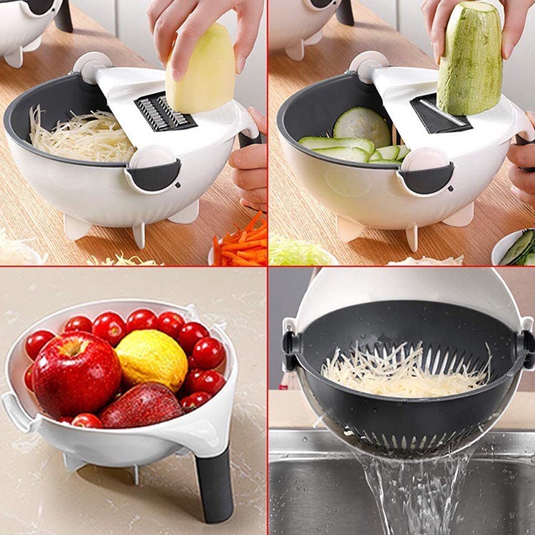 [FREESHIP❤️]Bộ 9 món Nạo Rau Củ Đa Năng Cho Chị Em, Dụng cụ đa năng 9 in 1 tiện dụng