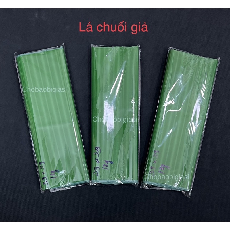 1kg Lá chuối giả size 39x39cm (khoảng 95cái) dùng gói chả, gói nem, gói bánh chưng không biến dạng khi hấp, luộc