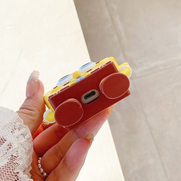 Vỏ Bảo Vệ Hộp Sạc Tai Nghe AirPods3gen / AirPods3 / 2Gen / AirPods3 Hình Spongebob Ốp