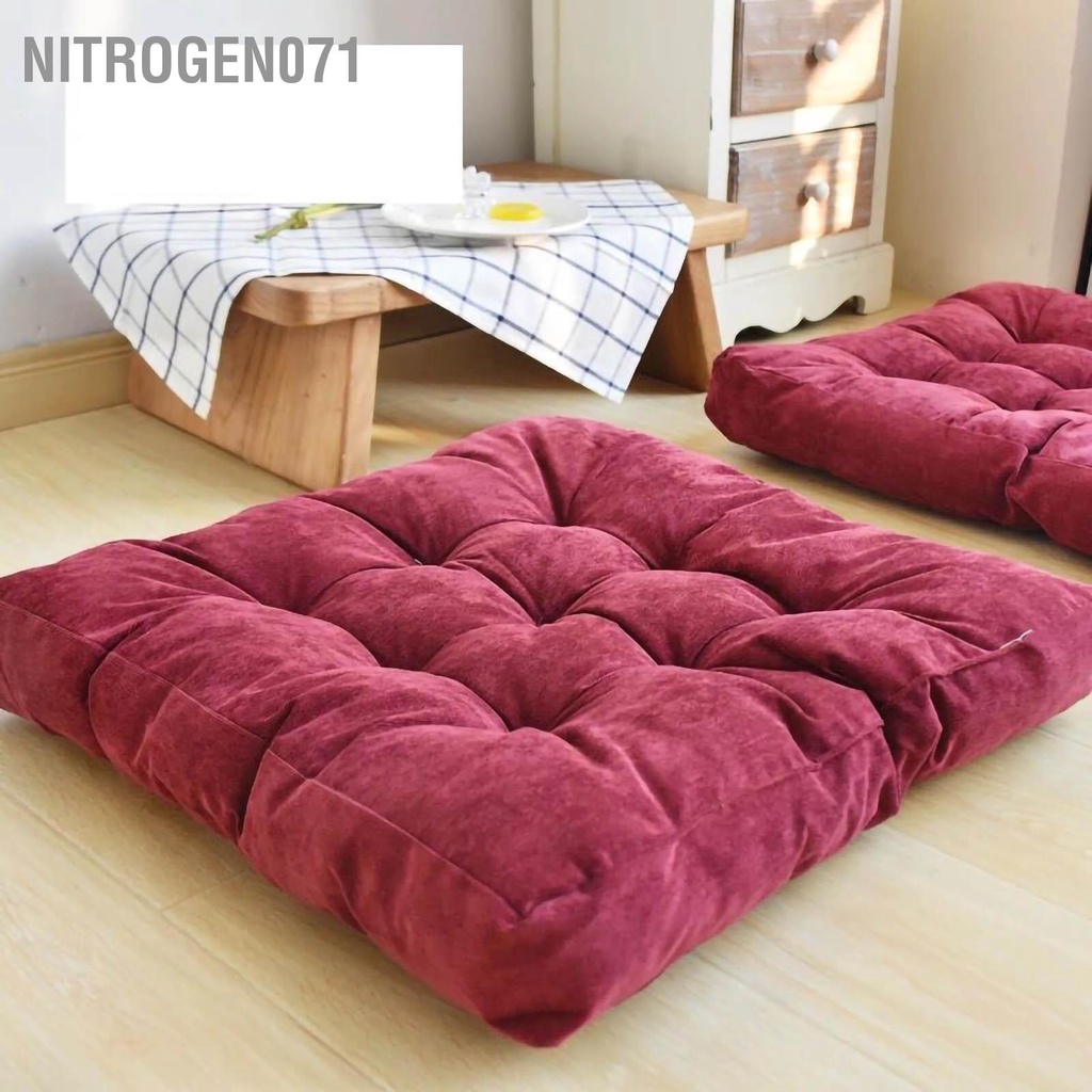 ❤️ Nitrogen071 Đệm Vuông Ngồi Bệt Vải NHUNG Đệm ngồi bằng vải nhung dày dặn bông trải sàn thoải mái Gối cho phòng khách thiền định