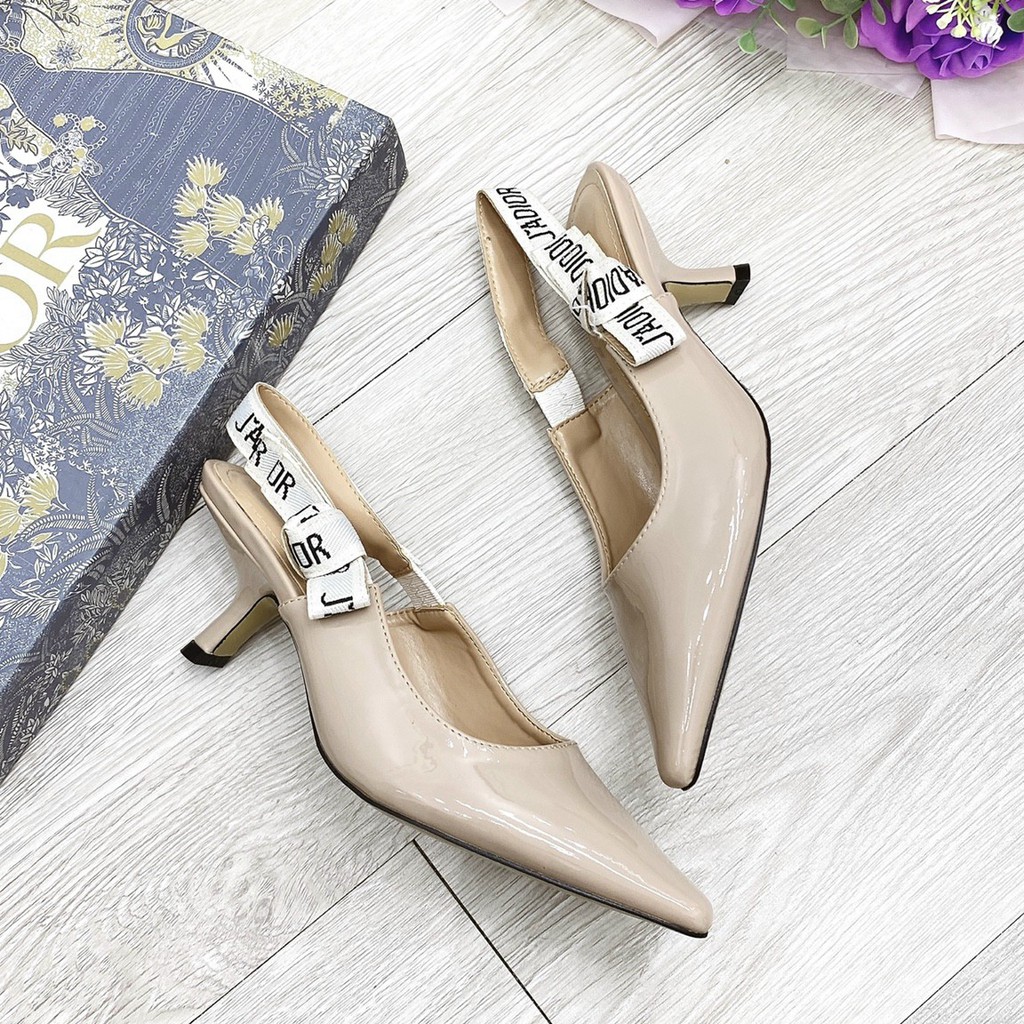 Sandal cao gót chất bóng về gót nhũ 3p TT fullbox