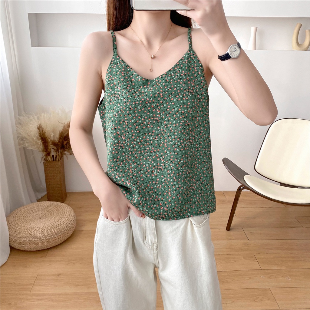 Áo hai dây nữ hoa nhí siêu xinh