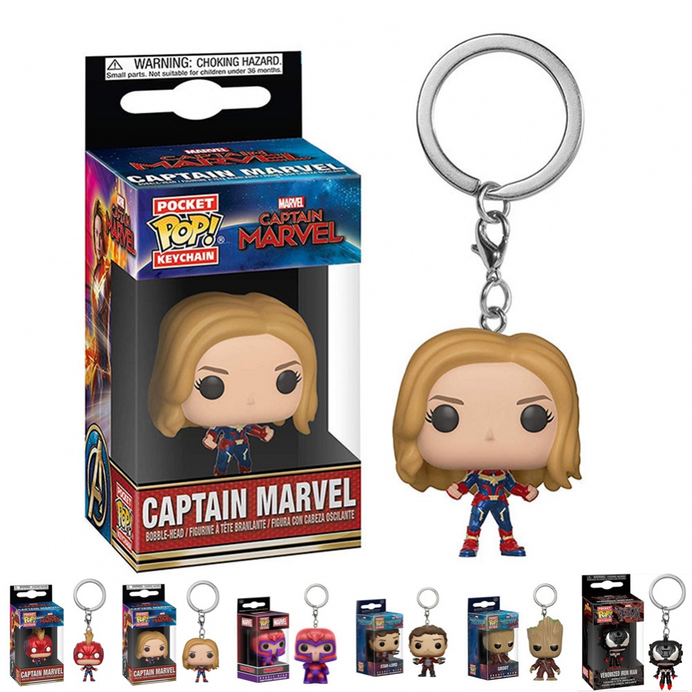 Funko Pop Avengers Series Action Figure Keychain Venom Captain Marvel Magneto HOT SALE