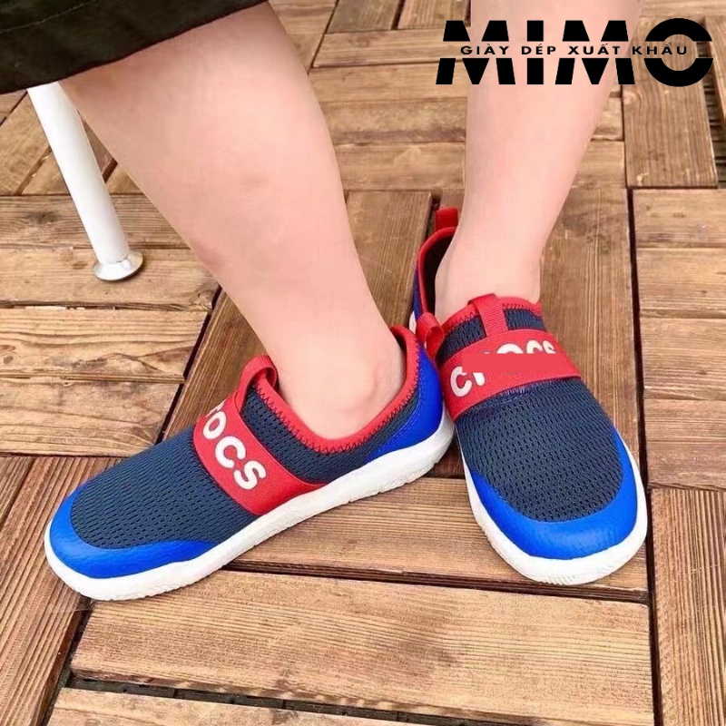 Giày trẻ em, giày vải mềm easy on navy đỏ cực êm mềm nhẹ cho bé trai và bé gái