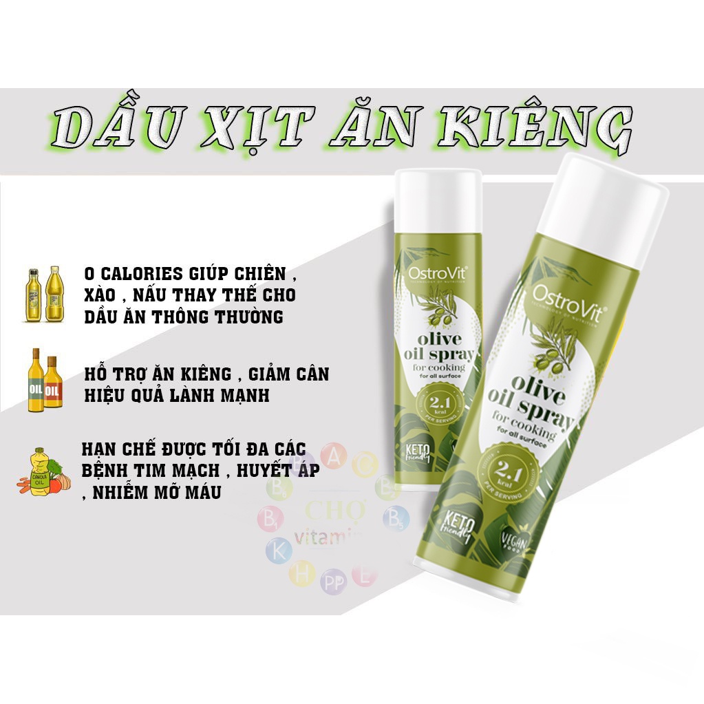 Dầu xịt ăn kiêng 0 calo - keto ostrovit oil spray - ảnh sản phẩm 3