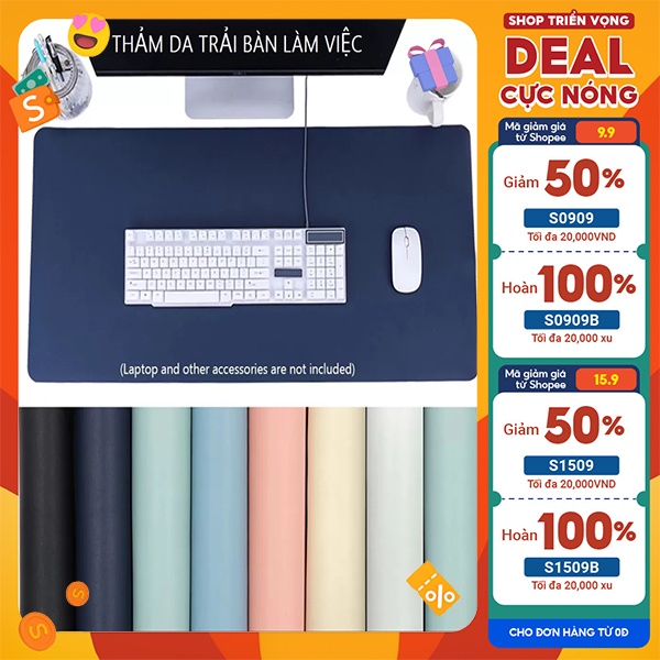 Tấm Lót Bàn Làm Việc Cỡ Lớn Bằng Da Chống Xước Chống Nước, Thảm Da Trải Bàn Làm Việc DeskPad Miếng Lót Chuột Máy Tính