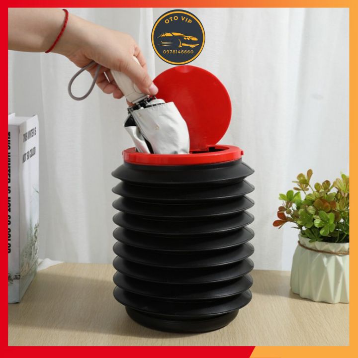 Thùng rác mini 4L để trong xe ô tô siêu tiện lợi ÔTOVIP