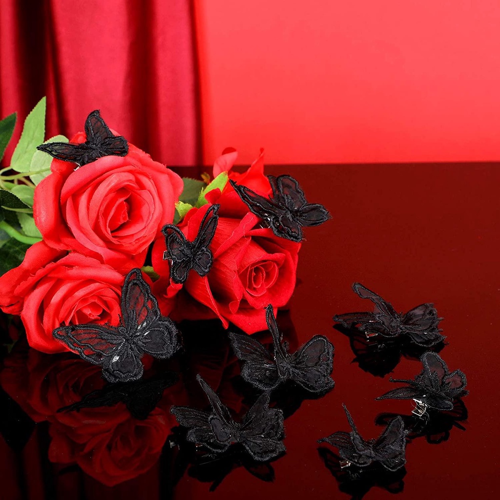 Kẹp Tóc Hình Bươm Bướm Phối Ren Thời Trang Cho Nữ