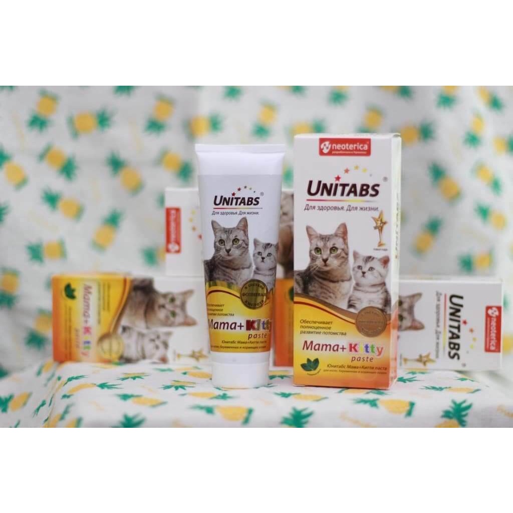Unitabs Mama+ Kitty gel dinh dưỡng cho mèo bầu và cho con bú ( nhập Nga đặc biệt)