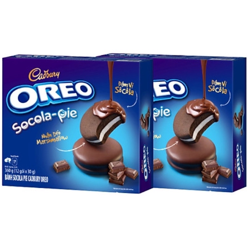 [ Mua nhiều hỗ trợ giảm giá] Hộp Bánh Oreo Sôcôla Pie 360g (12 gói x 30g)