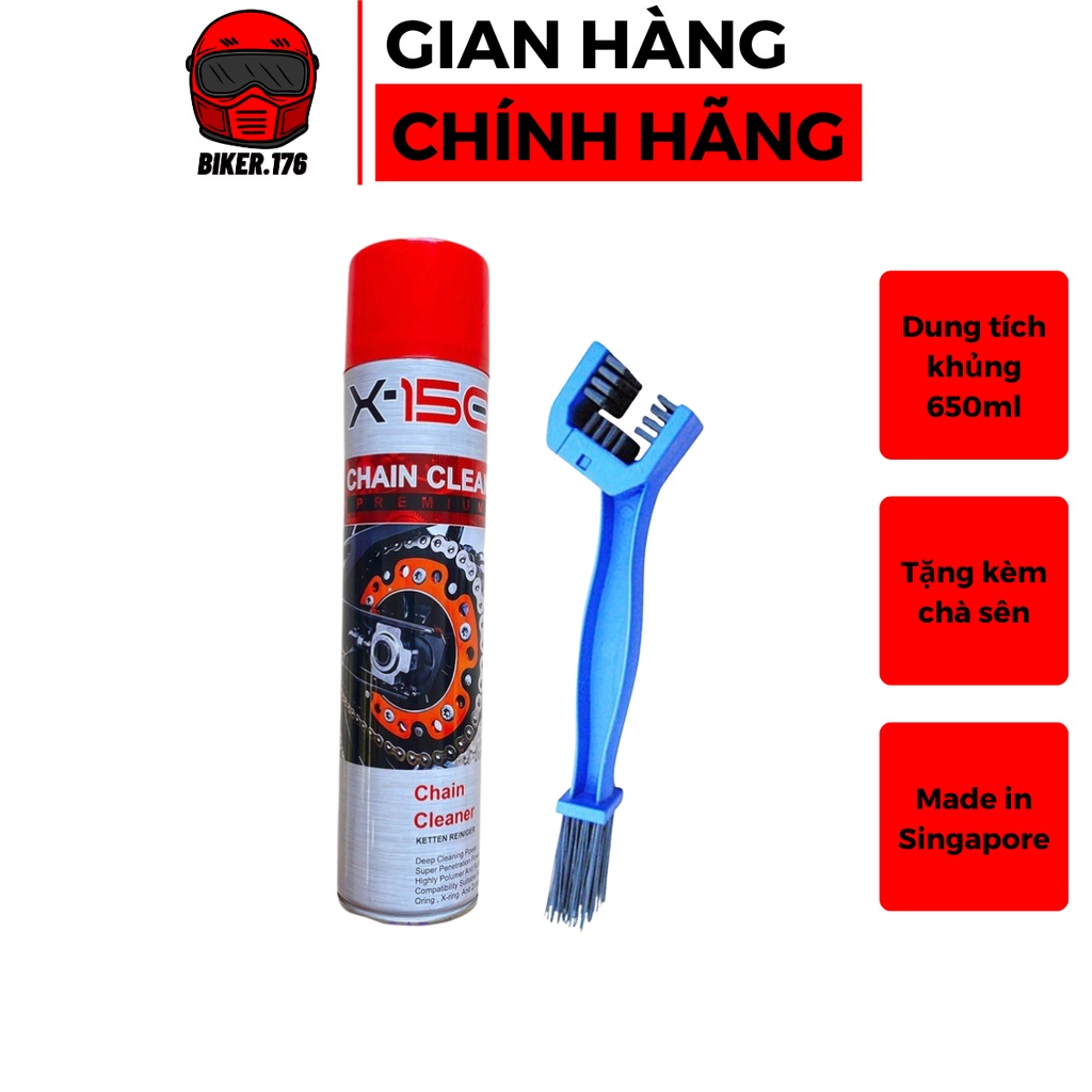 Chai rửa sên vệ sinh sên X150 650ML - Rửa nhanh và mạnh