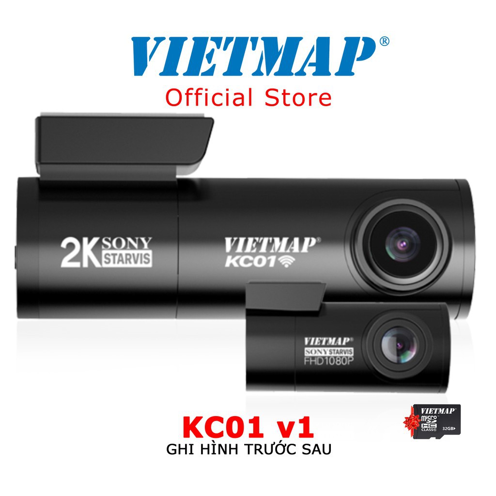 VIETMAP KC01 v1.0 - Camera hành trình Trước Sau - Cảm biến 2K Sony Starvis