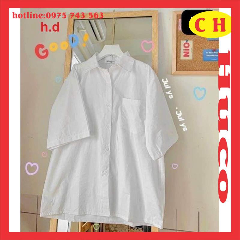 [RẺ VÔ ĐỊCH] Áo sơ mi basic các mẫu đã dạng, sơ mi form thụng unisex freesize nam nữ mặc được❤sơ mi trắng trơn học sinh